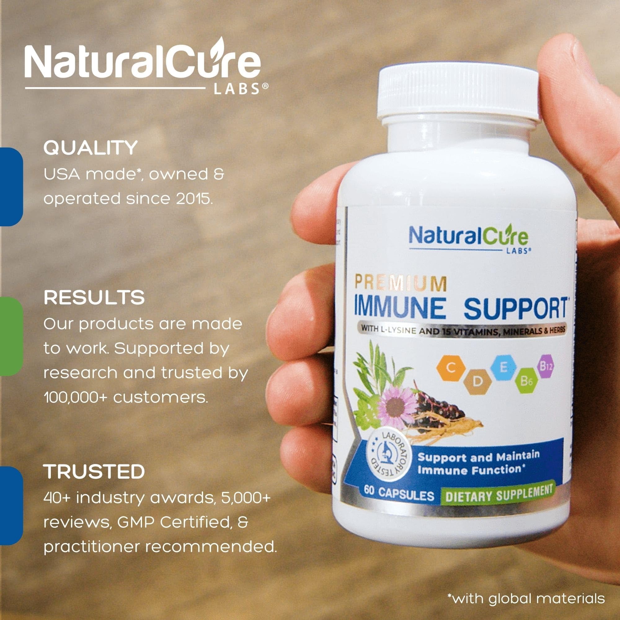 Natural Cure Labs cápsula detalle de textura y fácil ingestión