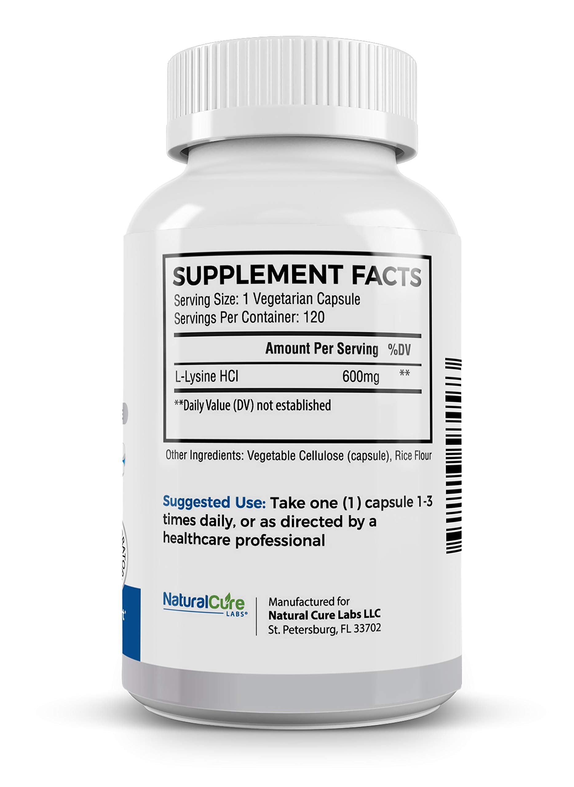Natural Cure Labs empaque con sellos de calidad y origen USA