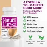 Natural Curves etiqueta nutricional en primer plano para transparencia