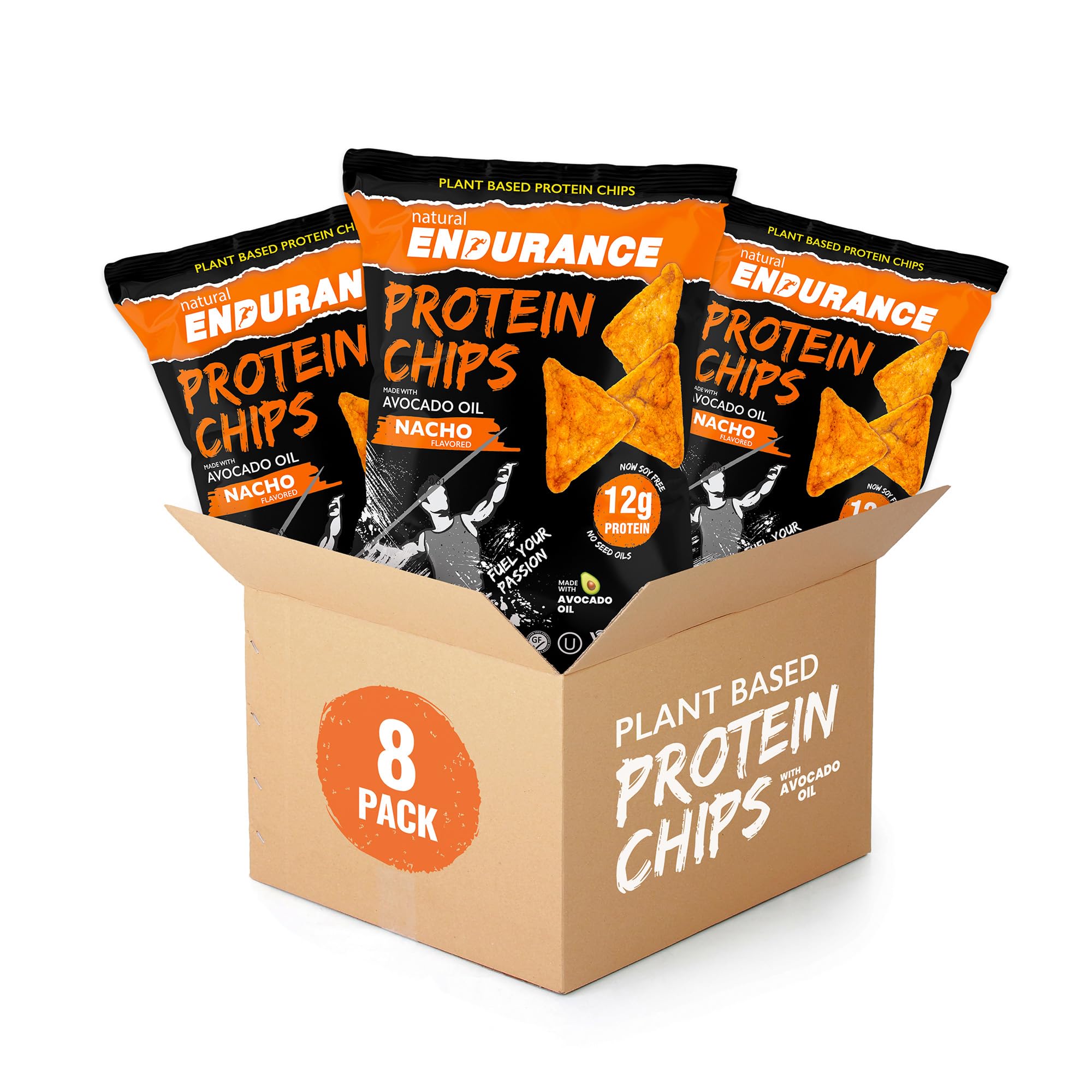 Natural Endurance textura cercana de chips crujientes y esponjosos