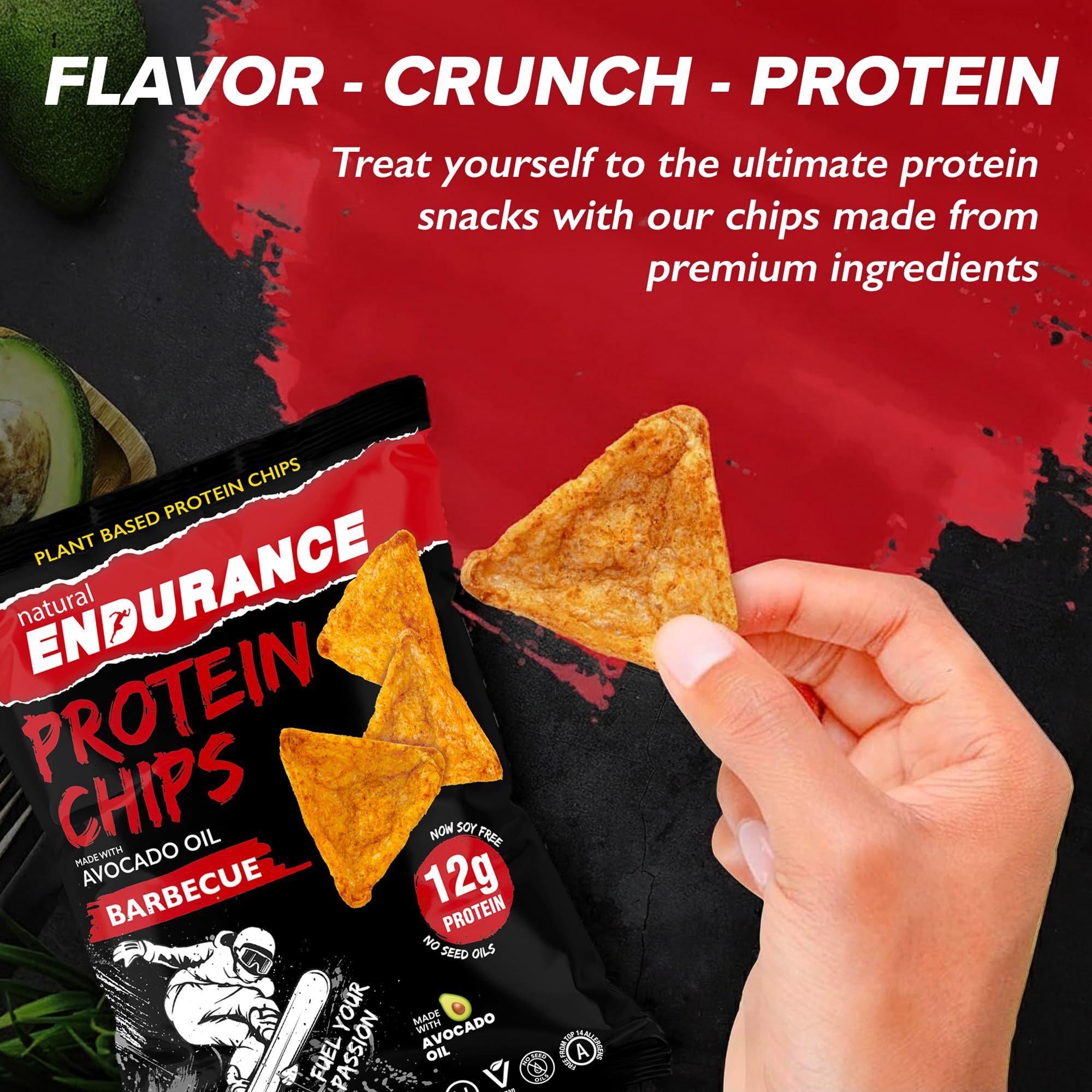 Natural Endurance primer plano de la textura crujiente para un snack satisfactorio