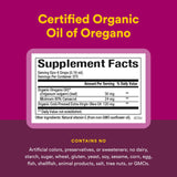 Natural Factors etiqueta del producto que indica ingredientes orgánicos