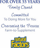 Natural Factors en ambiente de cocina junto a receta para añadir proteína a comidas