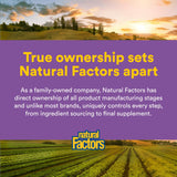Natural Factors Anti-V etiqueta con sellos de pruebas de terceros y certificaciones visibles