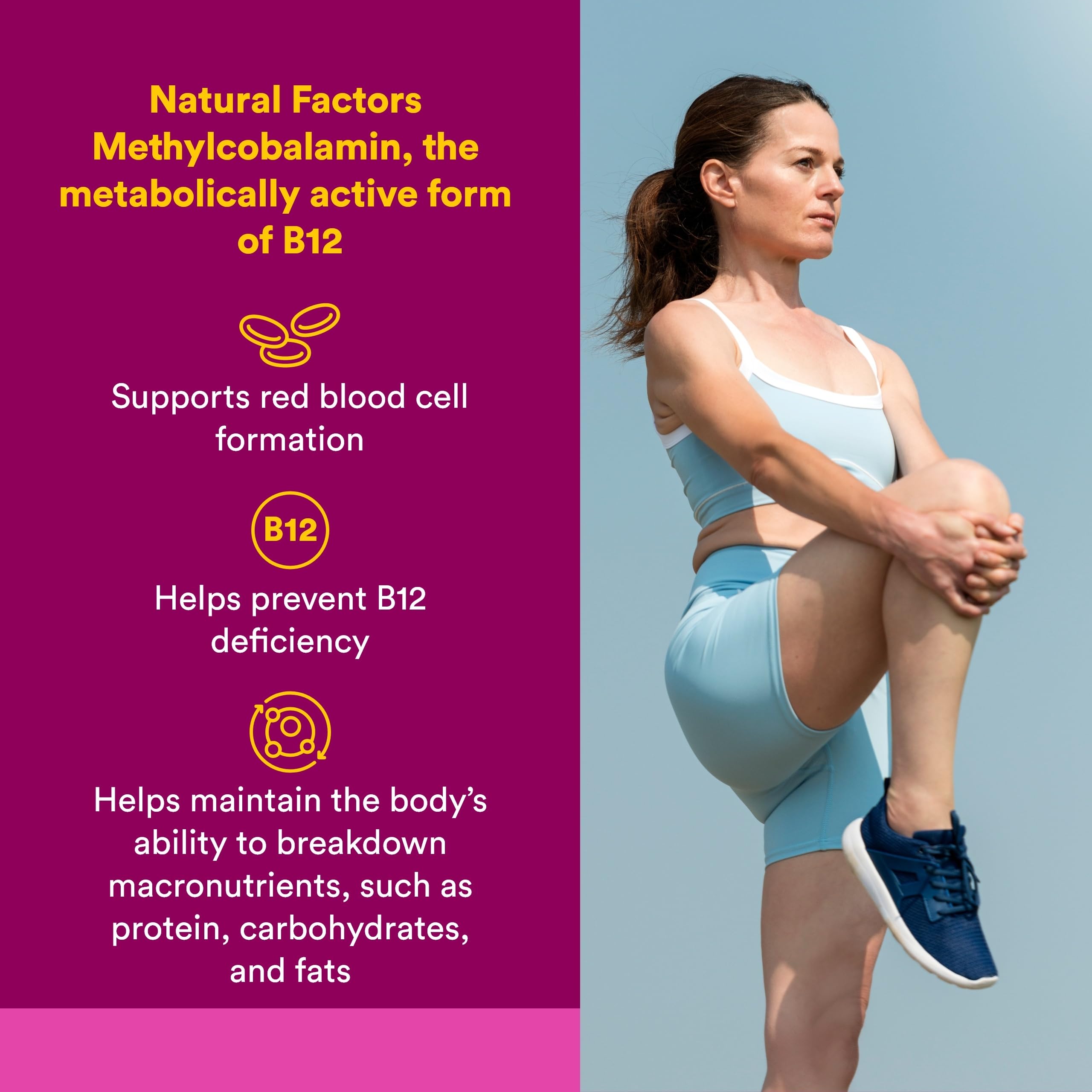 Natural Factors primer plano de tableta masticable que facilita la absorción