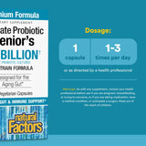 Natural Factors etiqueta lateral con ingredientes y certificaciones visibles