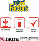 Natural Factors certificado de tercera parte que muestra pureza