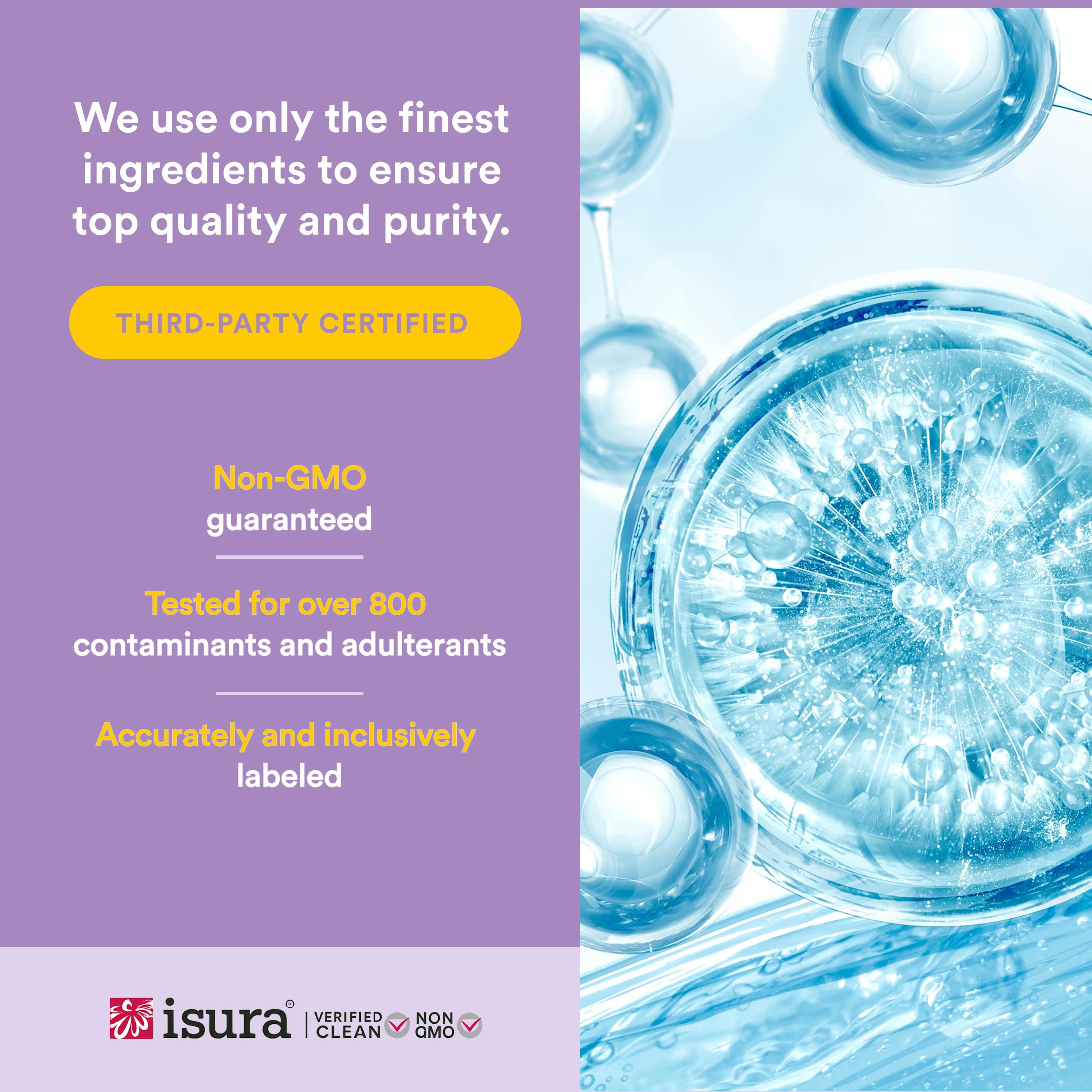 Natural Factors etiqueta con ingredientes y certificaciones para transparencia y confianza