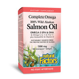 Natural Factors Complete Omega vista frontal del envase y beneficios visibles
