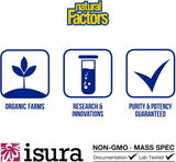 Natural Factors sello de certificación de terceros que aporta confianza en pureza
