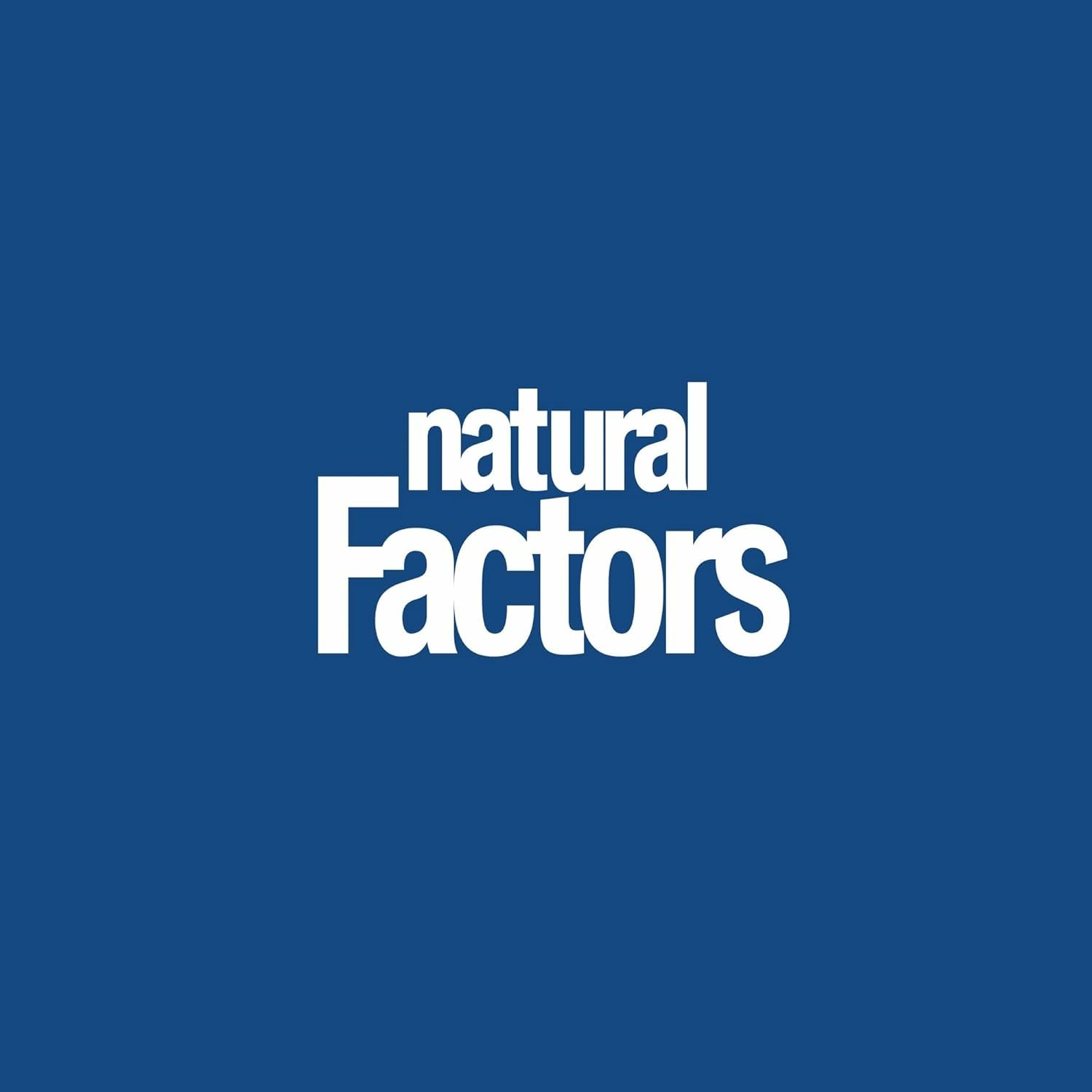 Natural Factors caja abierta con tabletas ordenadas para presentación