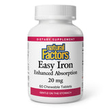 Natural Factors frasco frontal mostrando etiqueta y beneficios