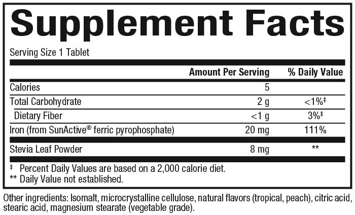 Natural Factors etiqueta con ingredientes y sin aditivos artificiales