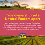 Natural Factors frasco en cocina sugiriendo integración diaria en rutina saludable