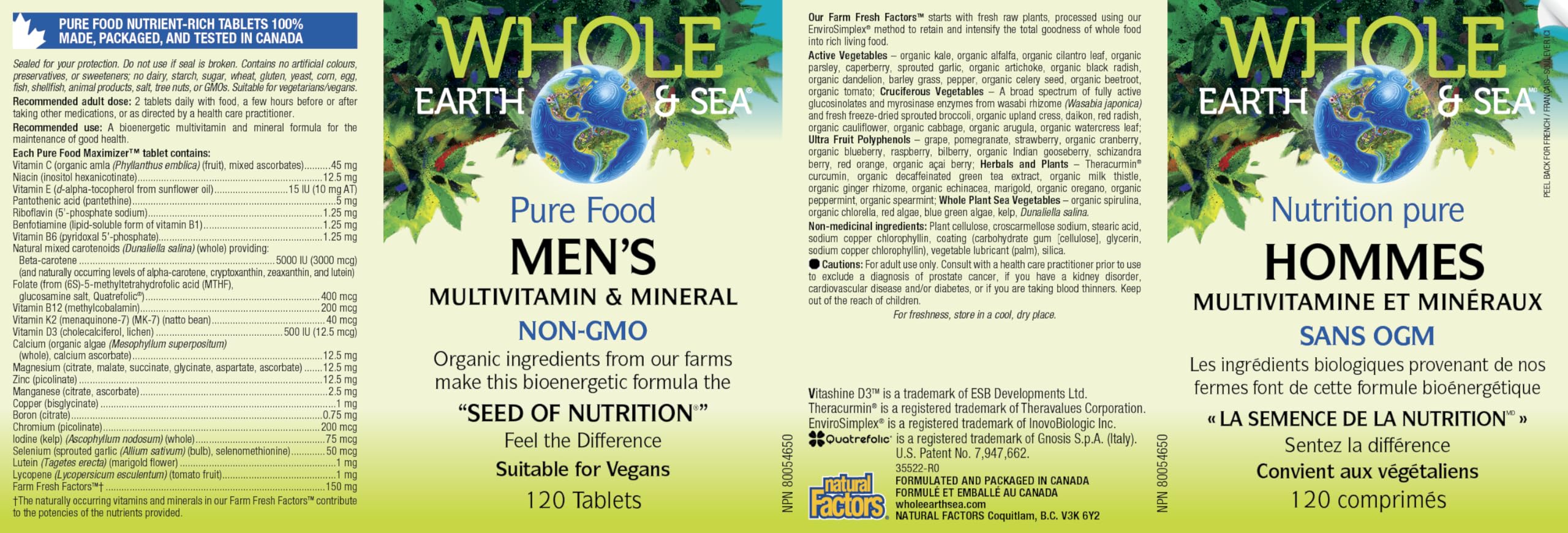 Natural Factors multivitamínico en contexto cotidiano para hombres activos