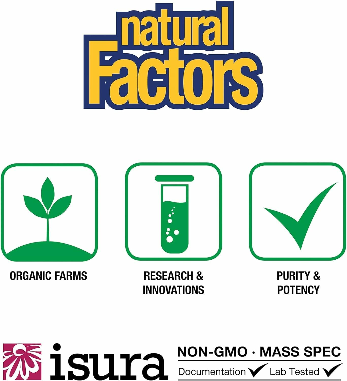 Natural Factors producto en mesa con alimentos saludables y uso diario