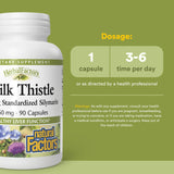 Natural Factors detalle de etiqueta con lista de ingredientes y concentración
