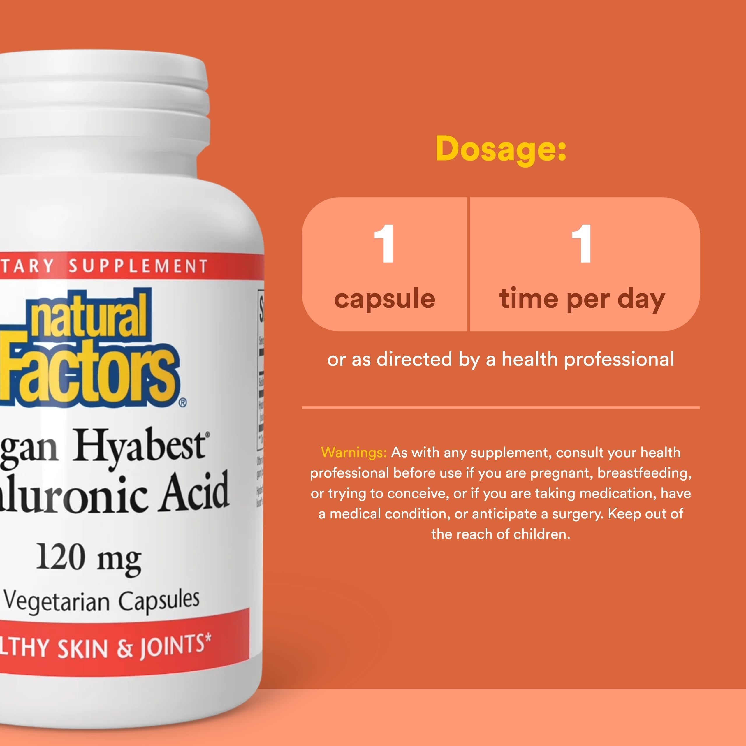Natural Factors etiqueta detalle con información de Hyabest y transparencia