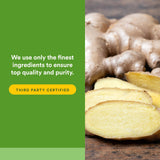 Natural Factors etiqueta con información y certificaciones de pureza