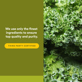 Natural Factors etiqueta con lista de ingredientes y certificaciones