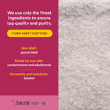 Natural Factors etiqueta nutricional legible con ingredientes y garantías de pureza