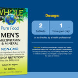 Natural Factors etiqueta nutricional legible con listado de vitaminas y minerales clave
