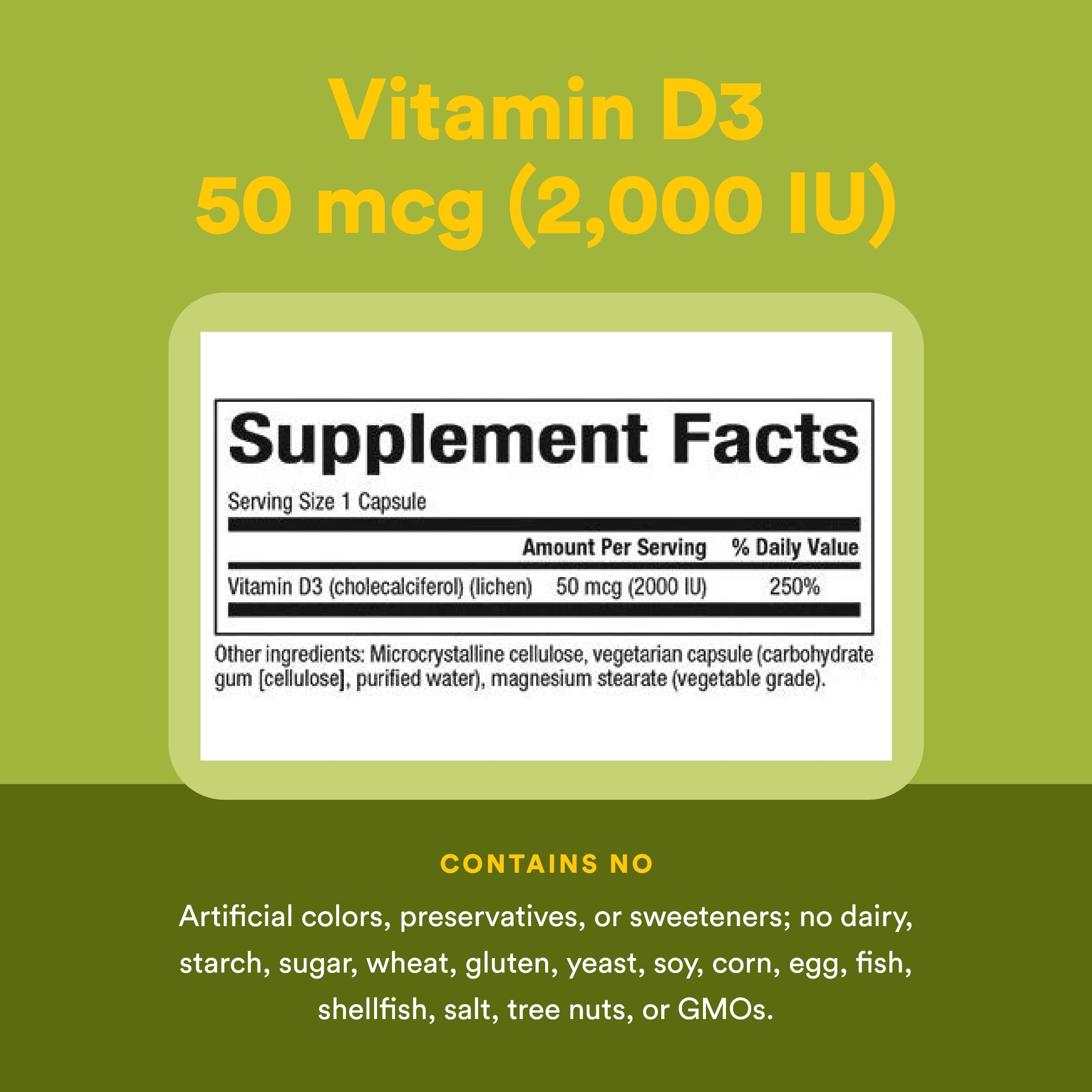 Natural Factors líquen natural fuente vegetal de vitamina D3