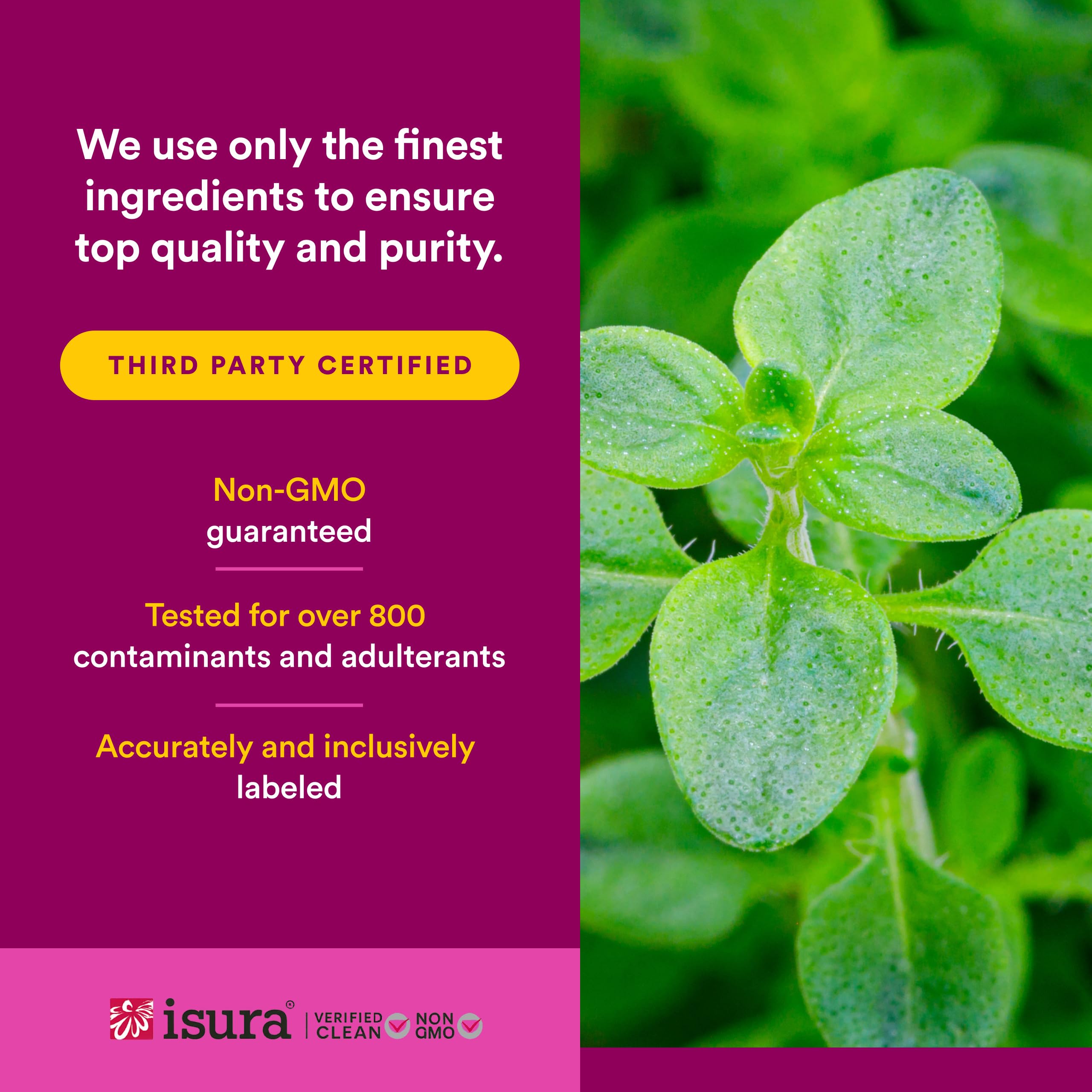 Natural Factors ingredientes: aceite de oliva y vitamina E que estabilizan la fórmula