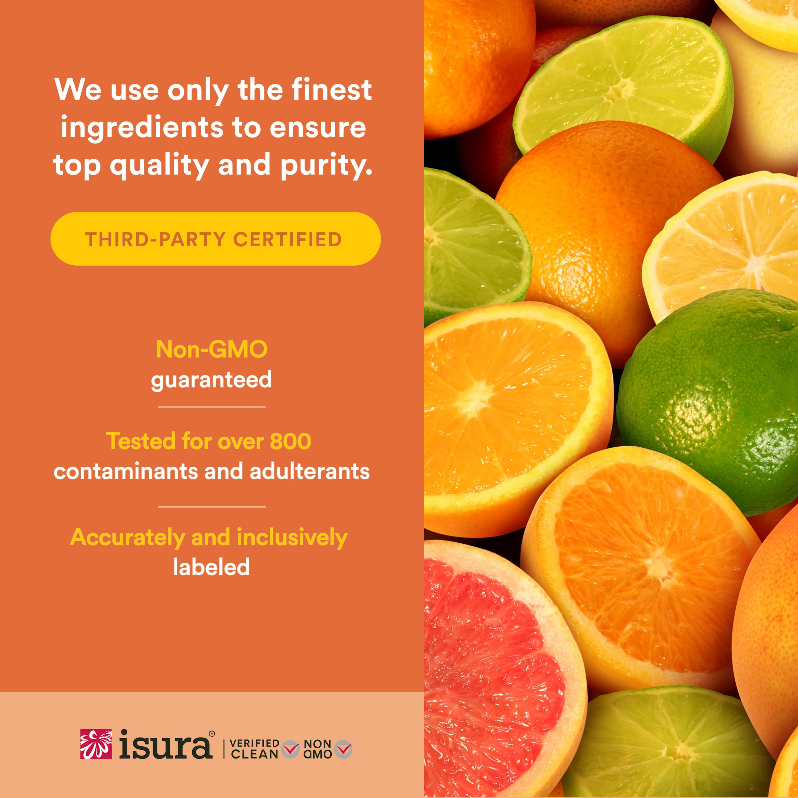 Natural Factors etiqueta con ingredientes clave como biotina y vitamina C listados