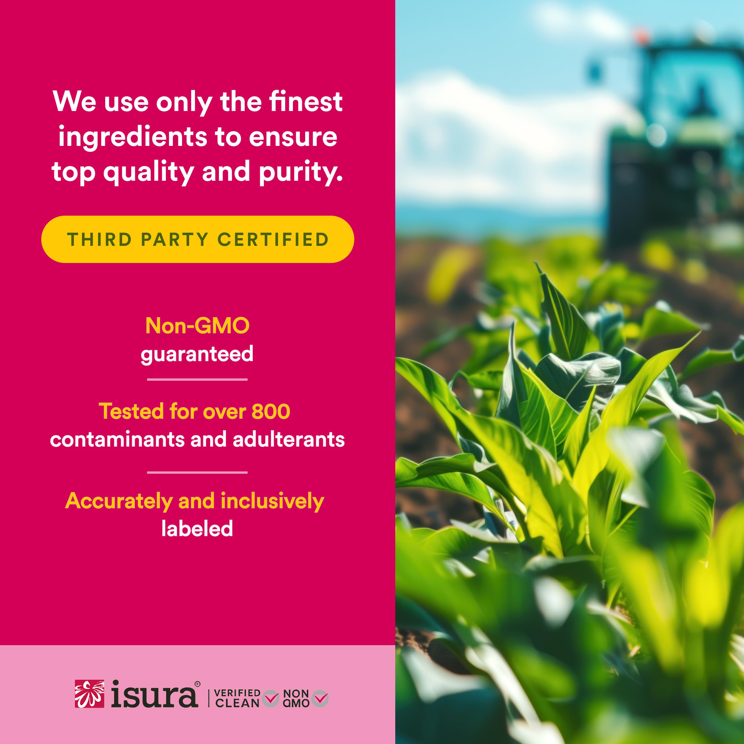 Natural Factors etiqueta con información nutricional y transparencia