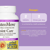 Natural Factors ingredientes clave de OsteoMove presentados claramente