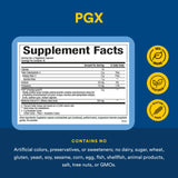 Natural Factors etiqueta con información nutricional y certificaciones