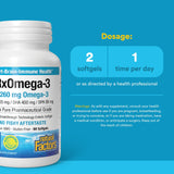 Natural Factors etiqueta de ingredientes y concentración de EPA/DHA