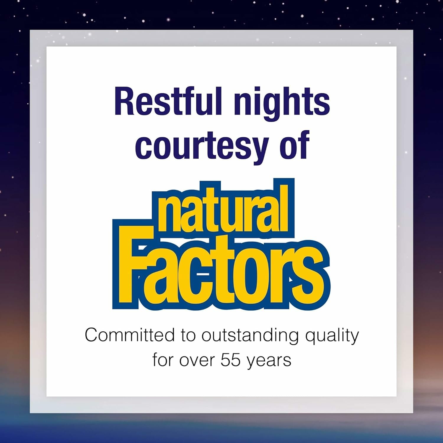 Natural Factors mesita de noche con el producto en rutina de sueño saludable