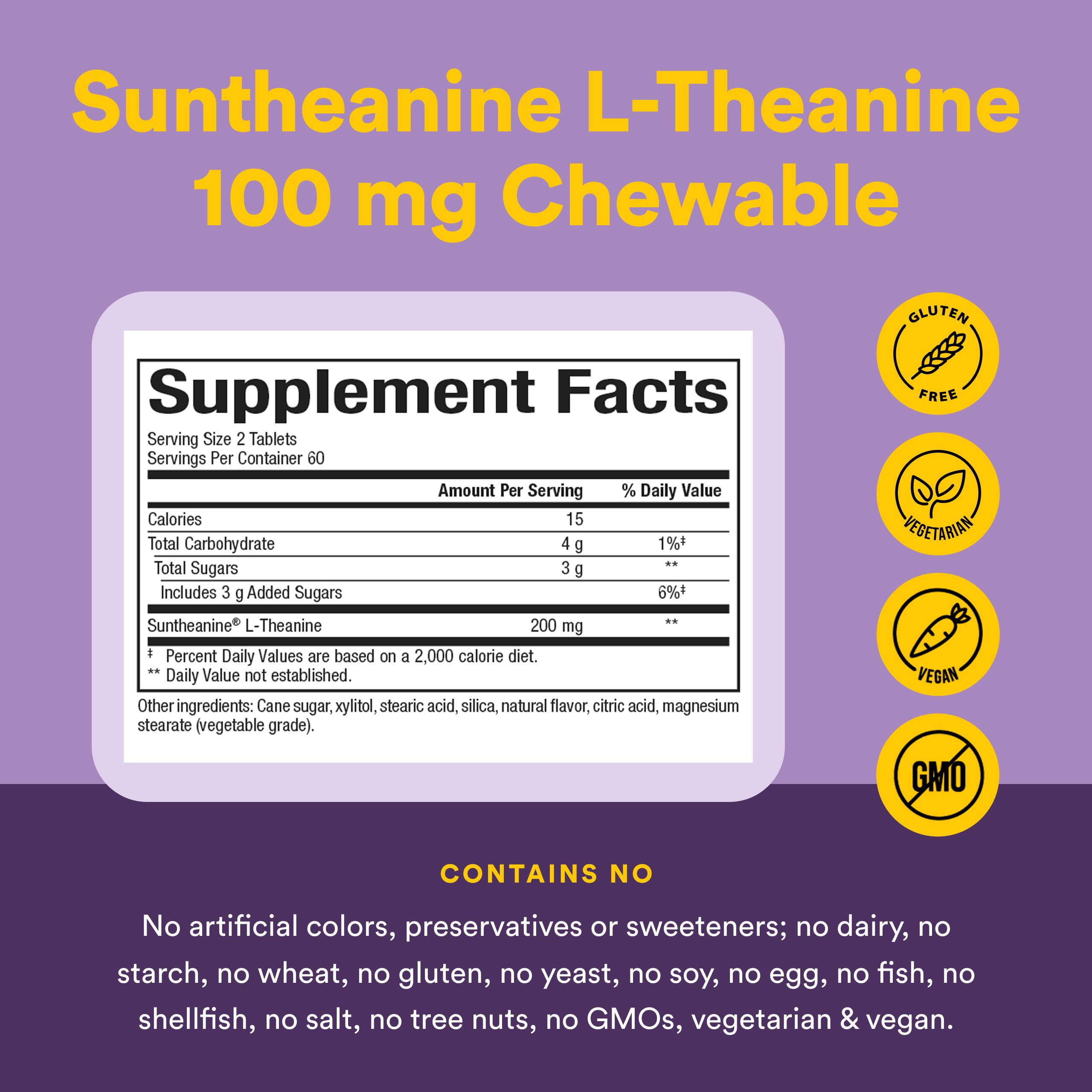 Natural Factors tableta en mano para comparar tamaño y mostrar porción de 100 mg