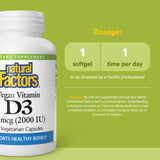 Natural Factors primer plano de cápsula destacando textura y pureza