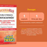 Natural Factors detalle del polvo Theracurmin ilustrando mayor solubilidad
