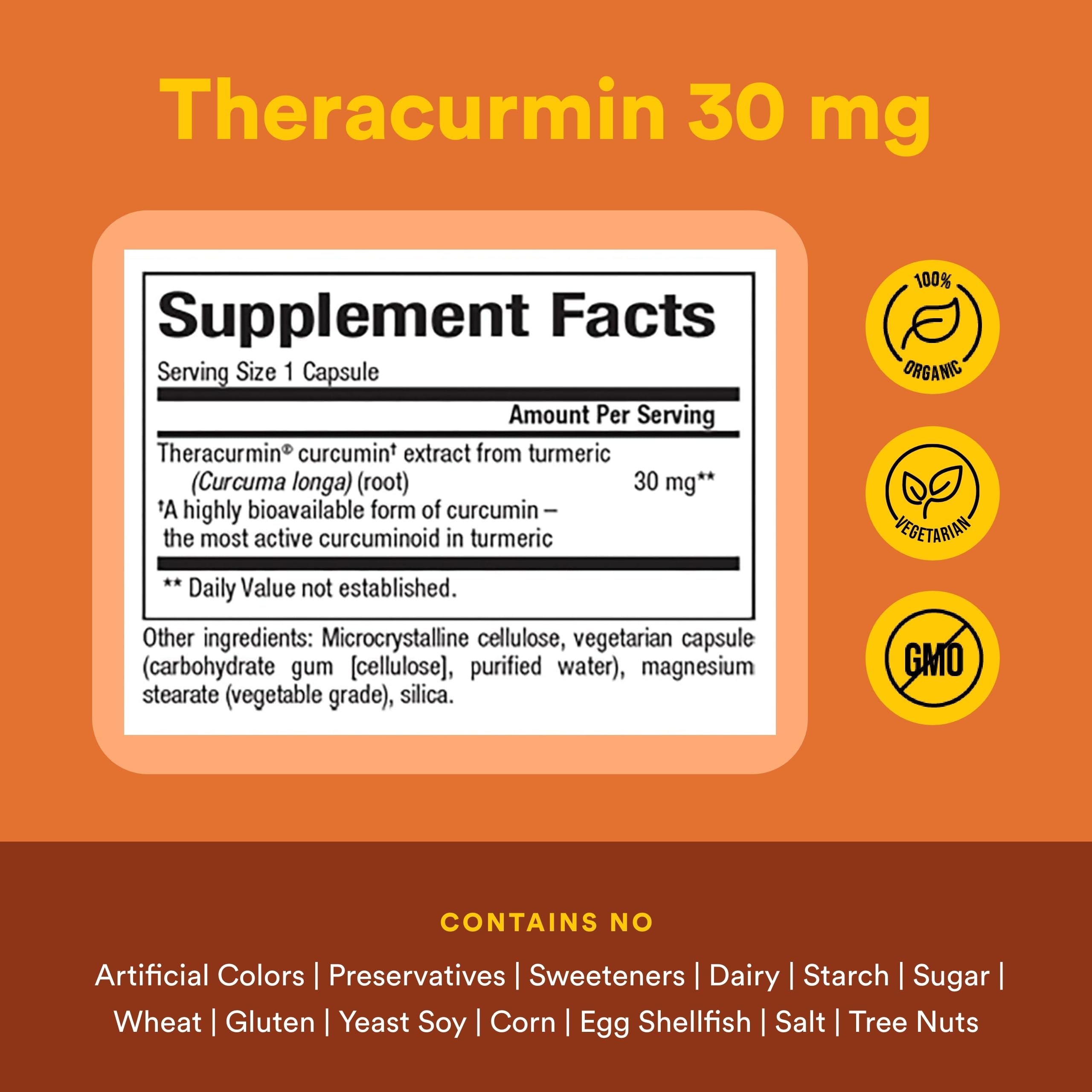 Natural Factors etiqueta de Theracurmin con información nutricional visible y fiable