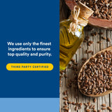Natural Factors softgel junto a un plato para mostrar toma con comida