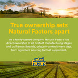Natural Factors sello ISURA en la etiqueta que refleja control de calidad