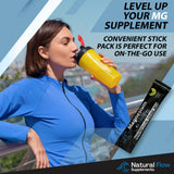 Natural Flow primer plano del polvo, resalta formulación concentrada y pura