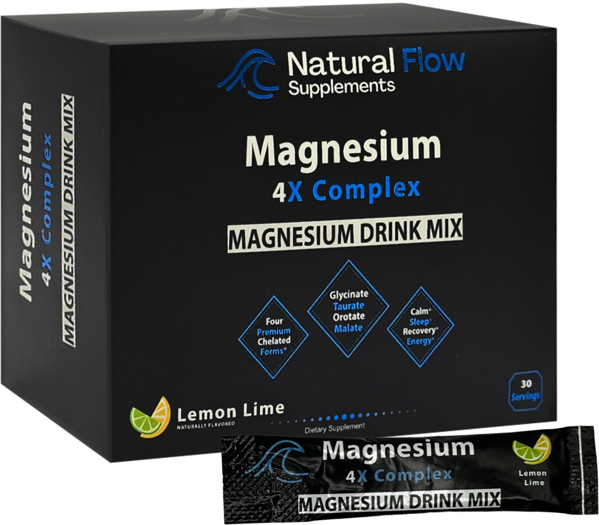 Natural Flow frente de la caja mostrando sobres y dosis claras, ventaja de portabilidad