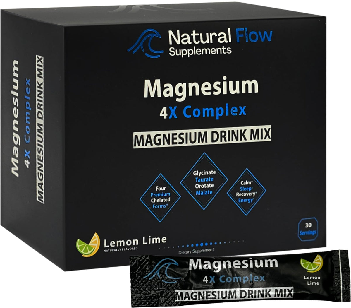 Natural Flow frente de la caja mostrando sobres y dosis claras, ventaja de portabilidad