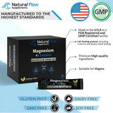 Natural Flow polvo efervescente disolviéndose, ilustra rápida mezcla y disolución