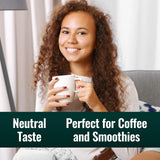 Natural Force aceite en batido mostrando mezcla fácil y perfil sin sabor fuerte