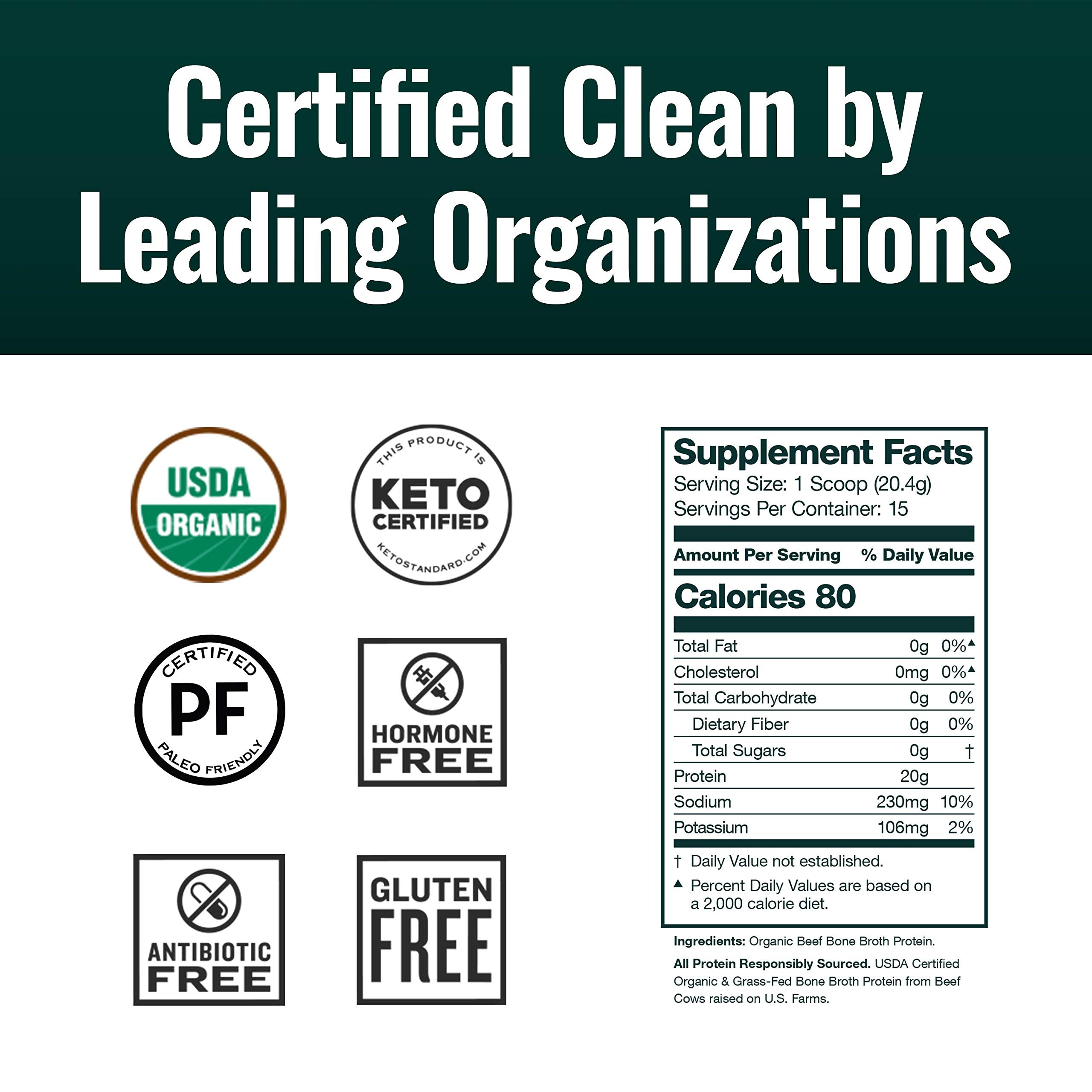 Natural Force detalle de etiqueta con certificados y datos nutricionales