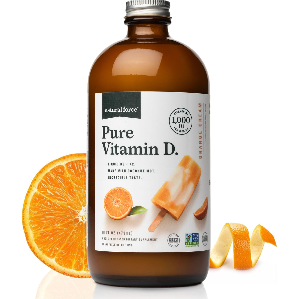 Natural Force envase frontal mostrando etiqueta y beneficio de dosificación fácil