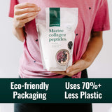 Natural Force polvo mezclado en smoothie para aporte proteico diario