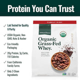 Natural Force cucharada con polvo destacando 20 g de proteína por porción