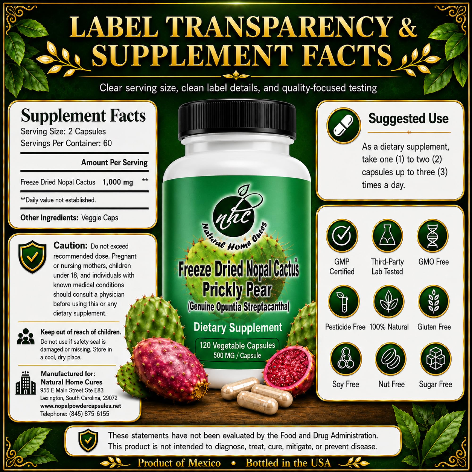 Natural Home Cures cápsula abierta vertiendo polvo para mezclar alimentos